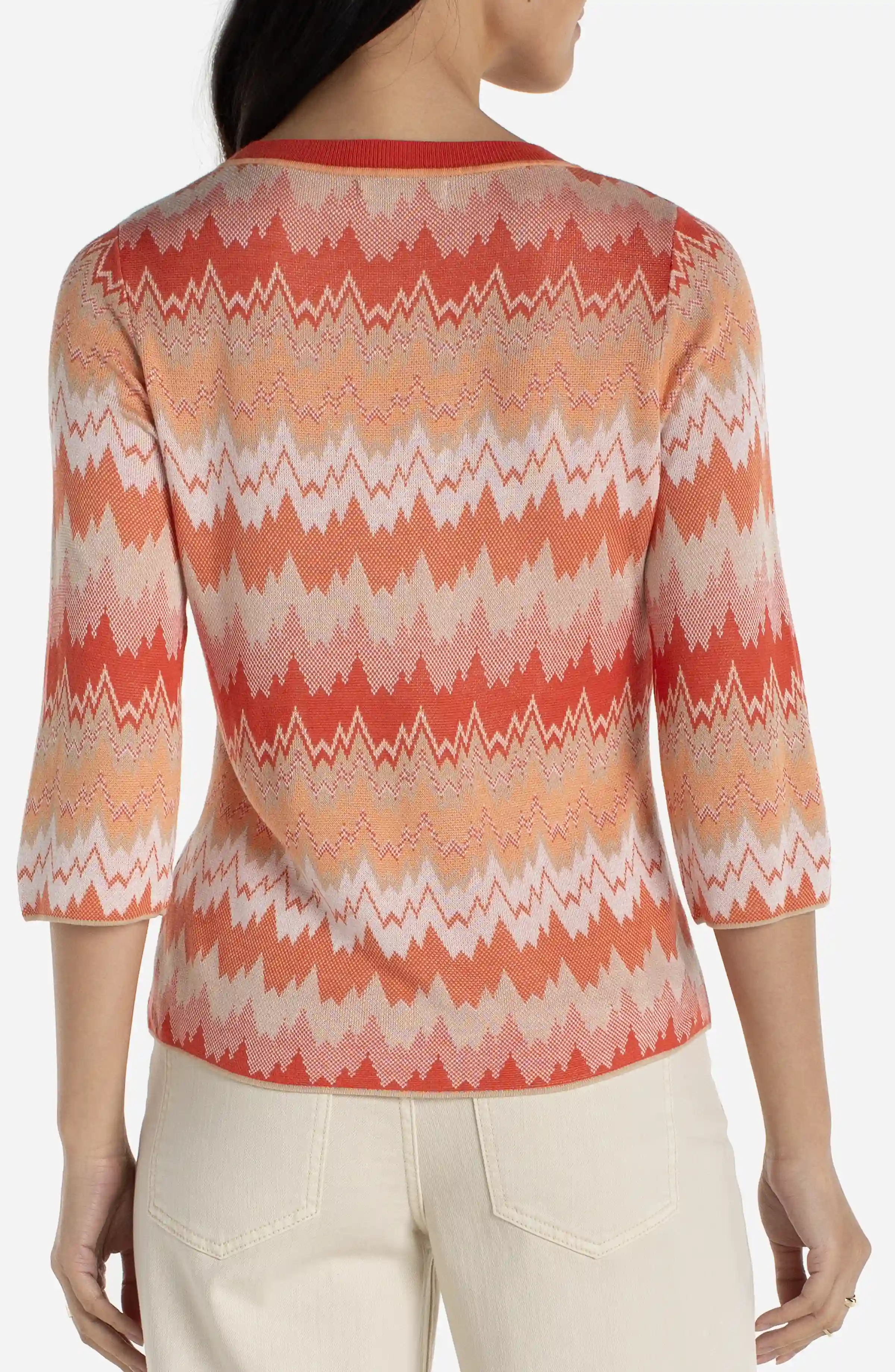 3/4 SLEEVE V-NECK SWEATER - Image 2