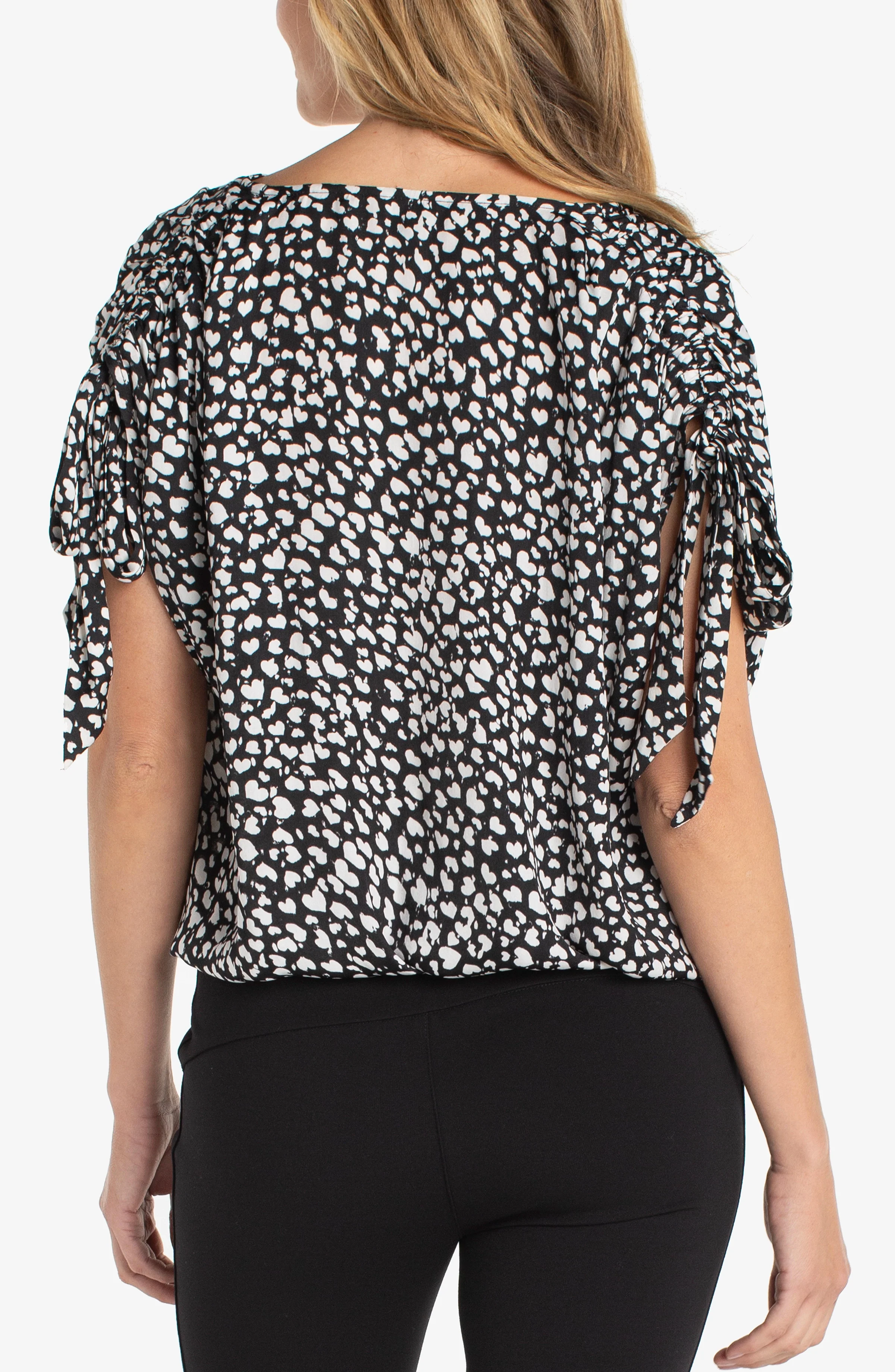 DOLMAN V-NECK WOVEN TOP W/ TIES - Image 3