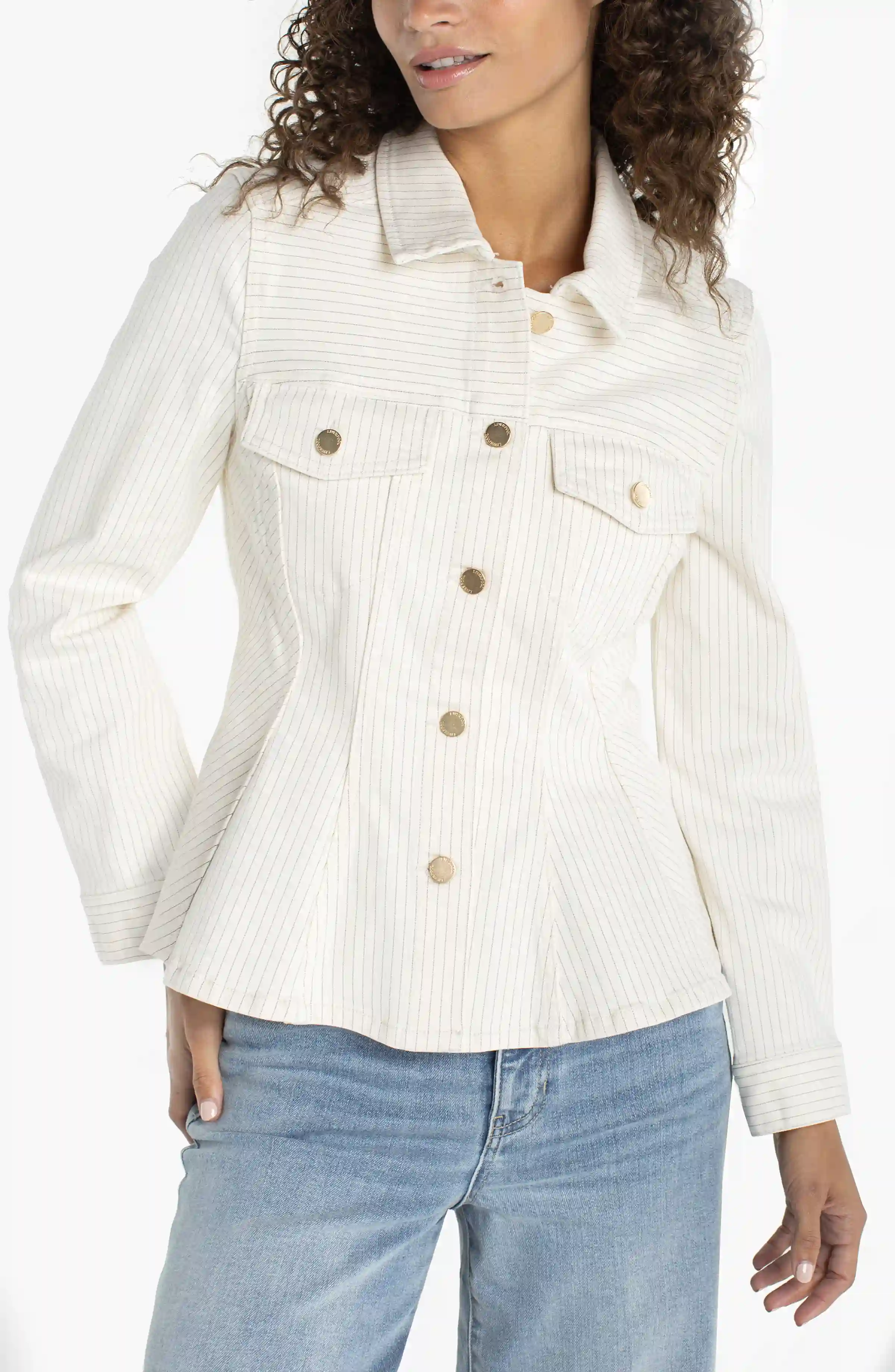 FIT AND FLARE TRUCKER JACKET