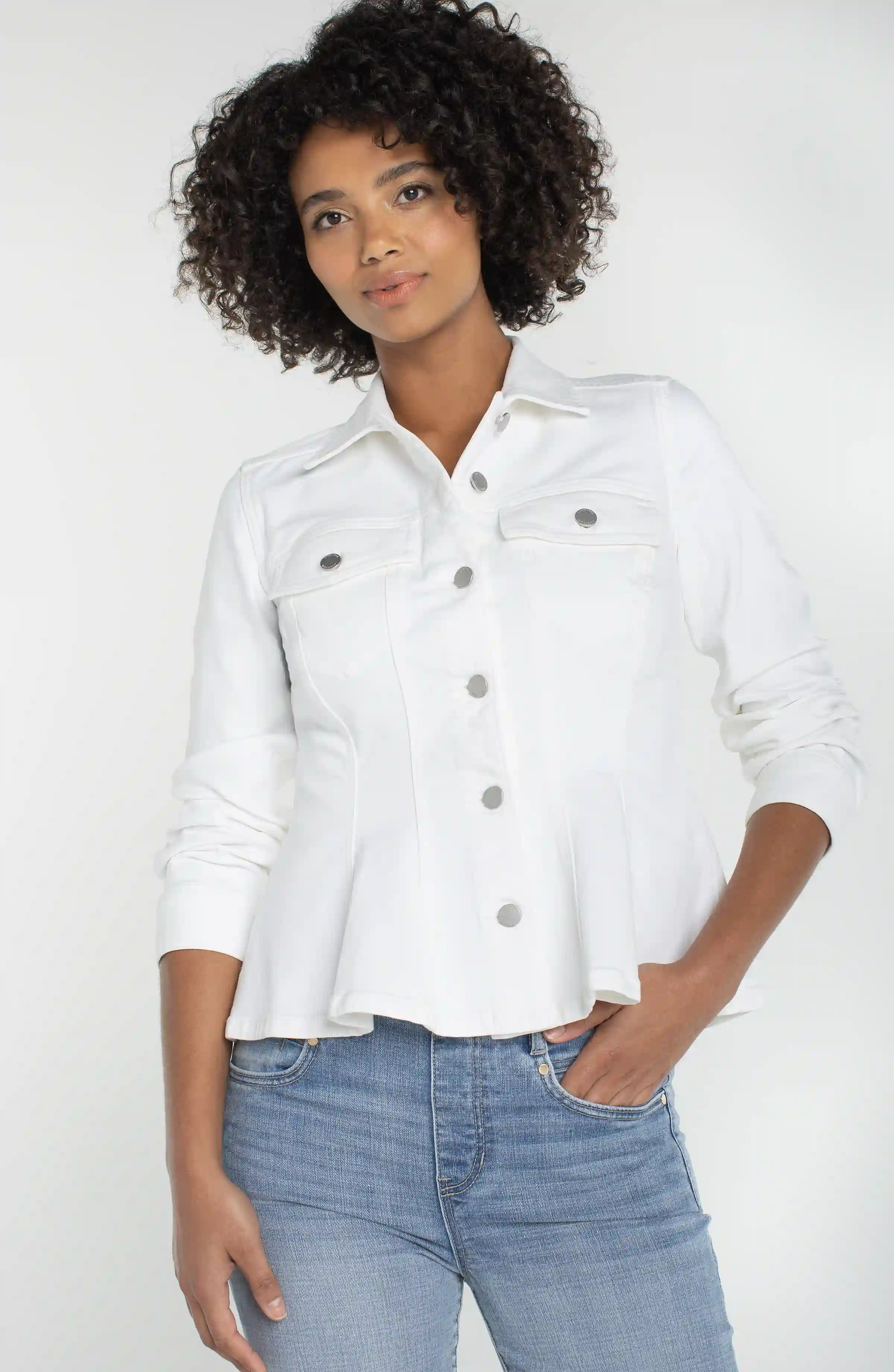 FIT AND FLARE TRUCKER JACKET