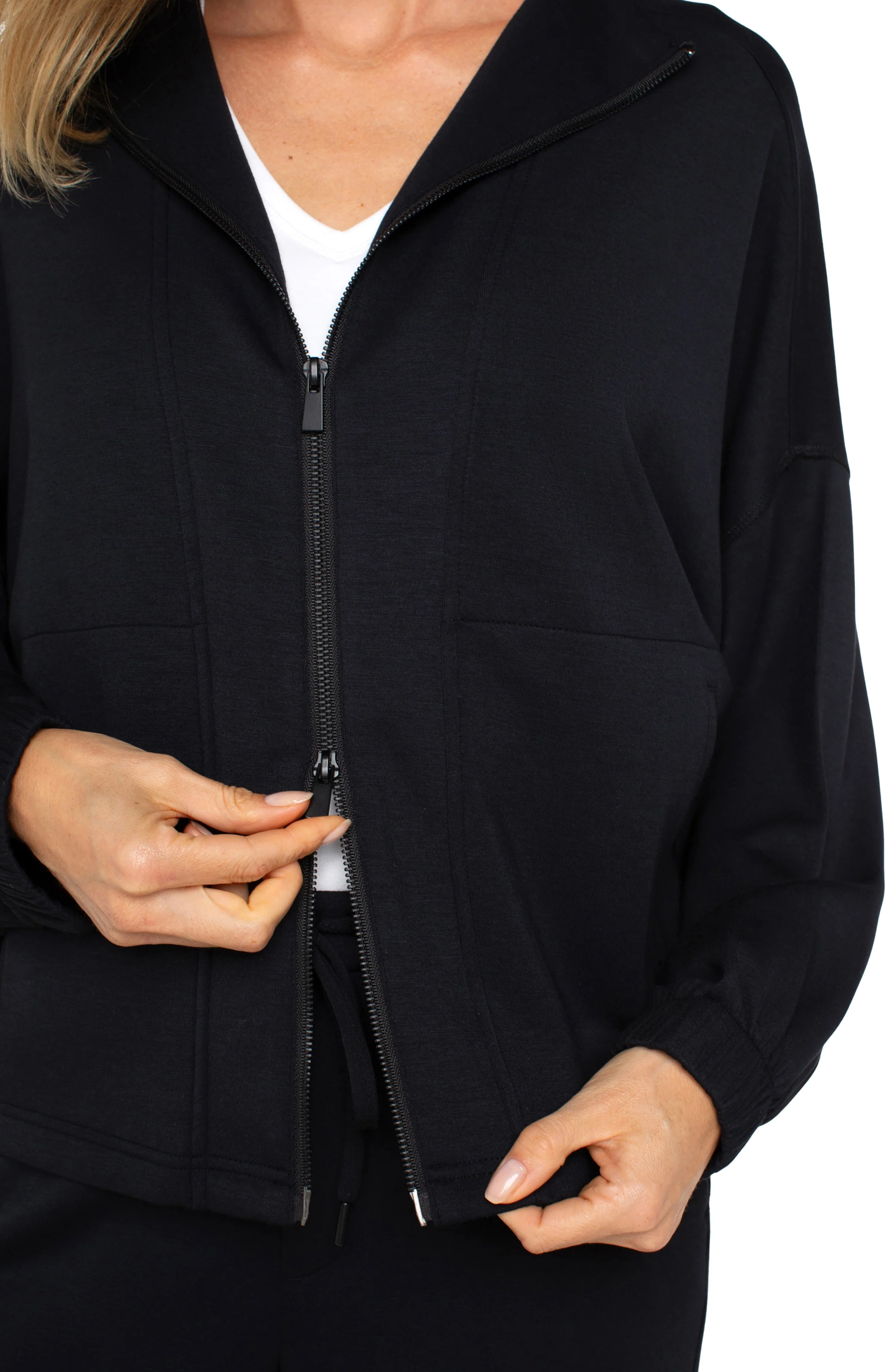ZIP UP FUNNEL NECK JACKET - Image 3