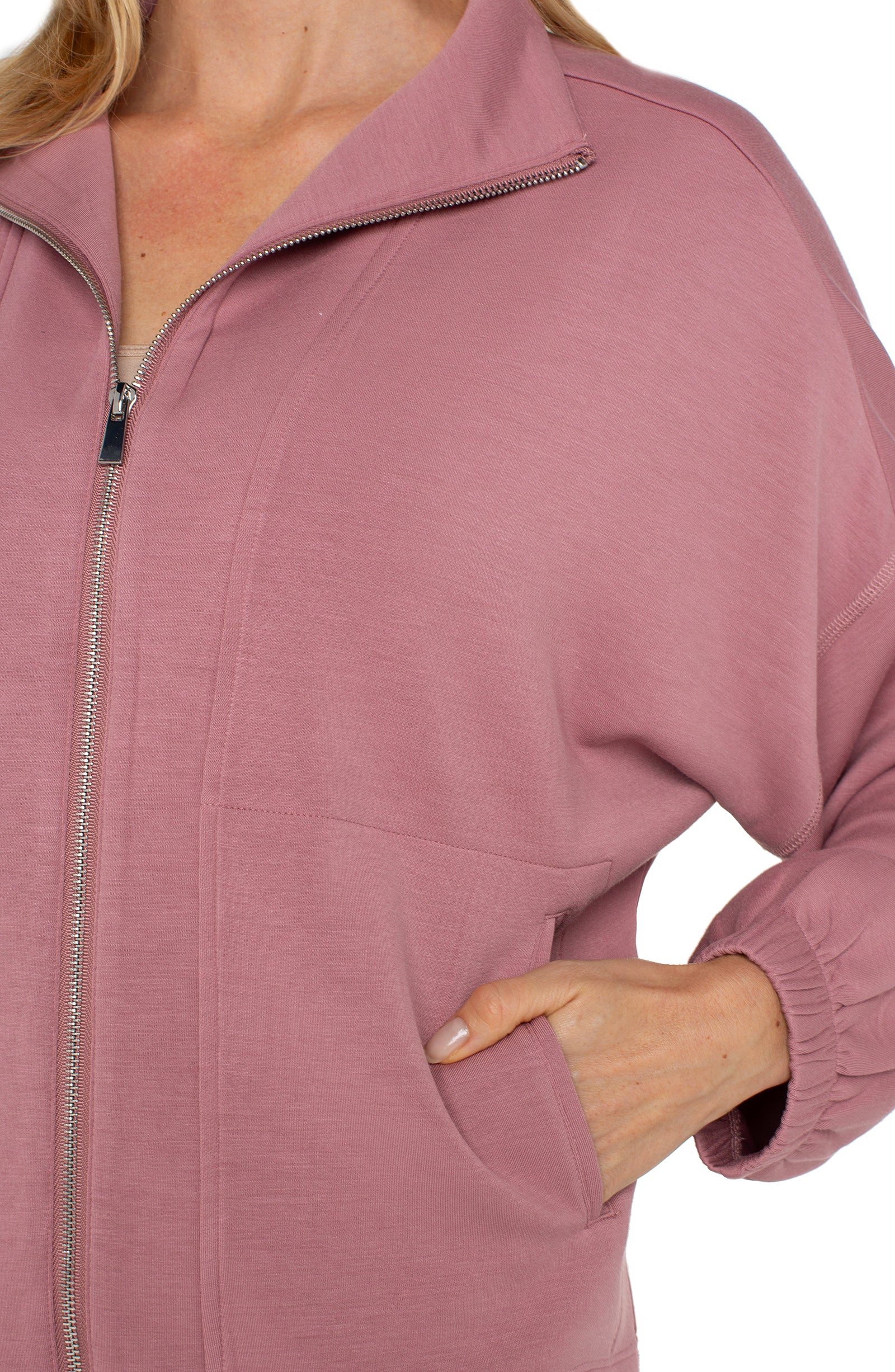 ZIP UP FUNNEL NECK JACKET - Image 3