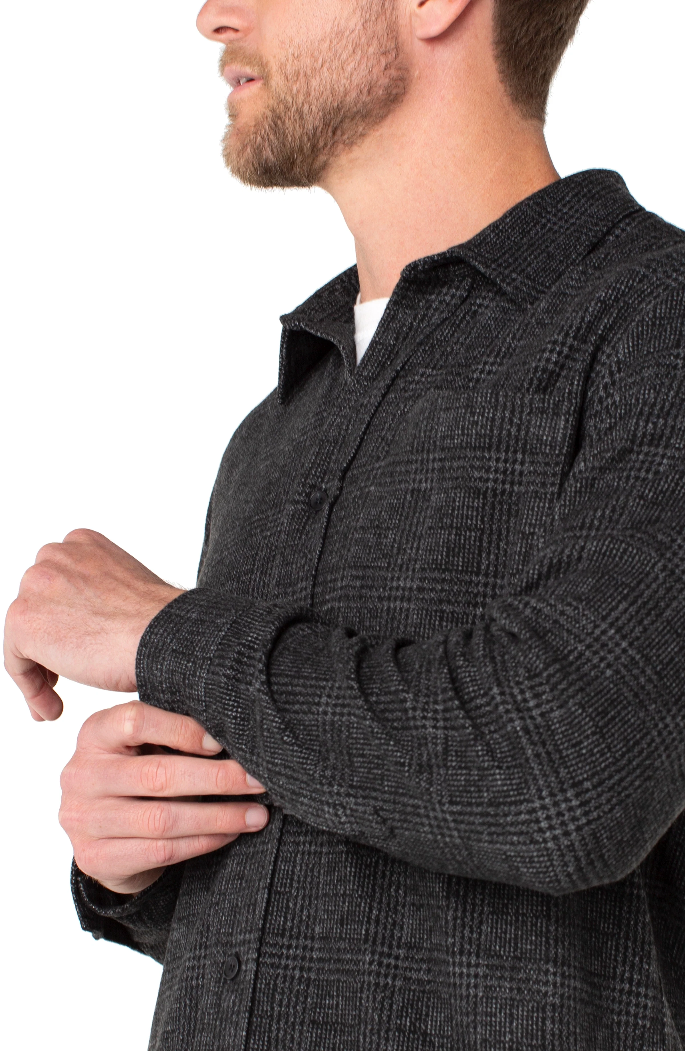 KNIT BUTTON UP LONG SLEEVE SHIRT - Image 4