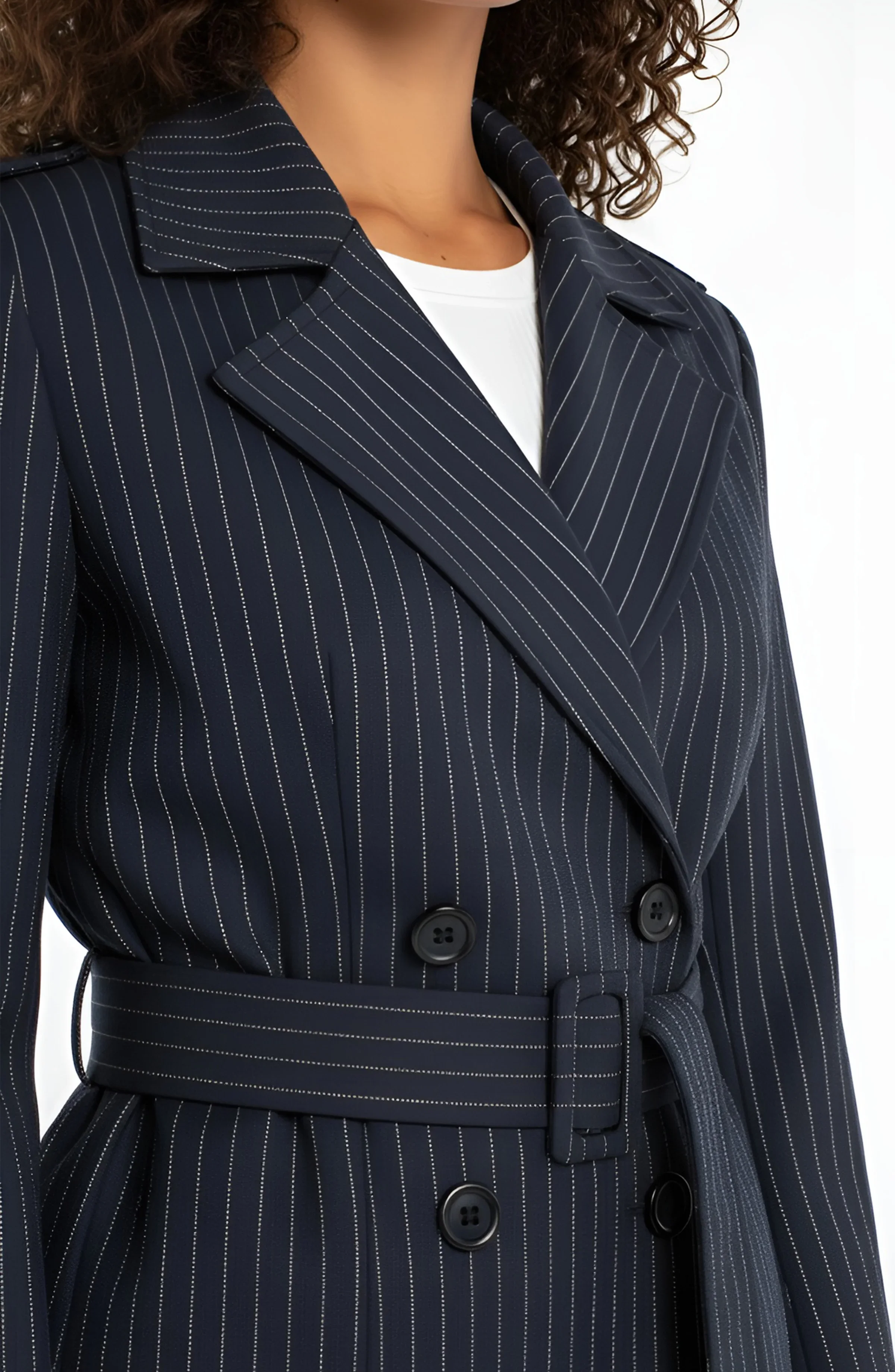 PETITE CROPPED TRENCH JACKET - Image 4