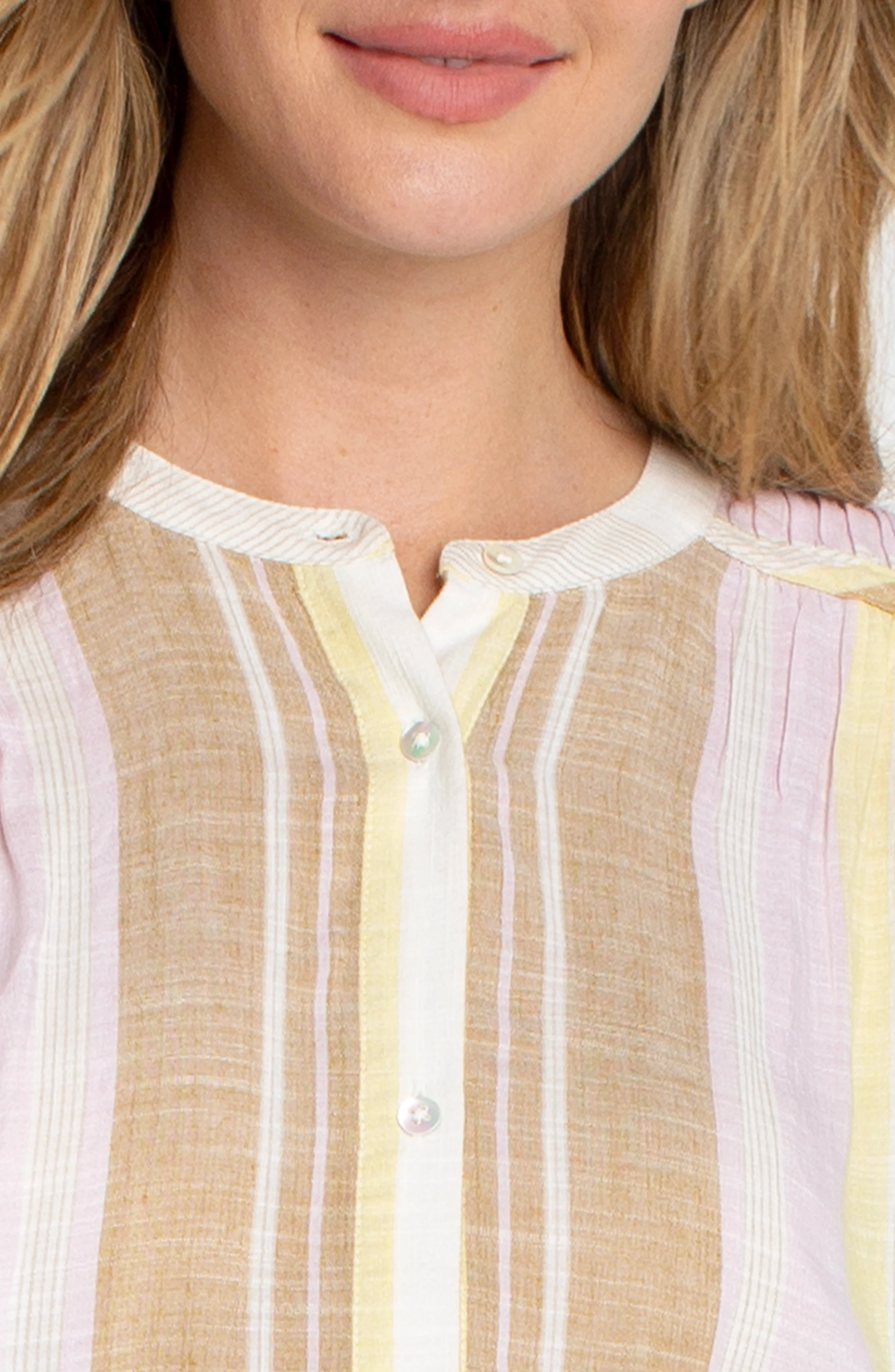 DOLMAN BUTTON FRONT WOVEN BLOUSE - Image 3