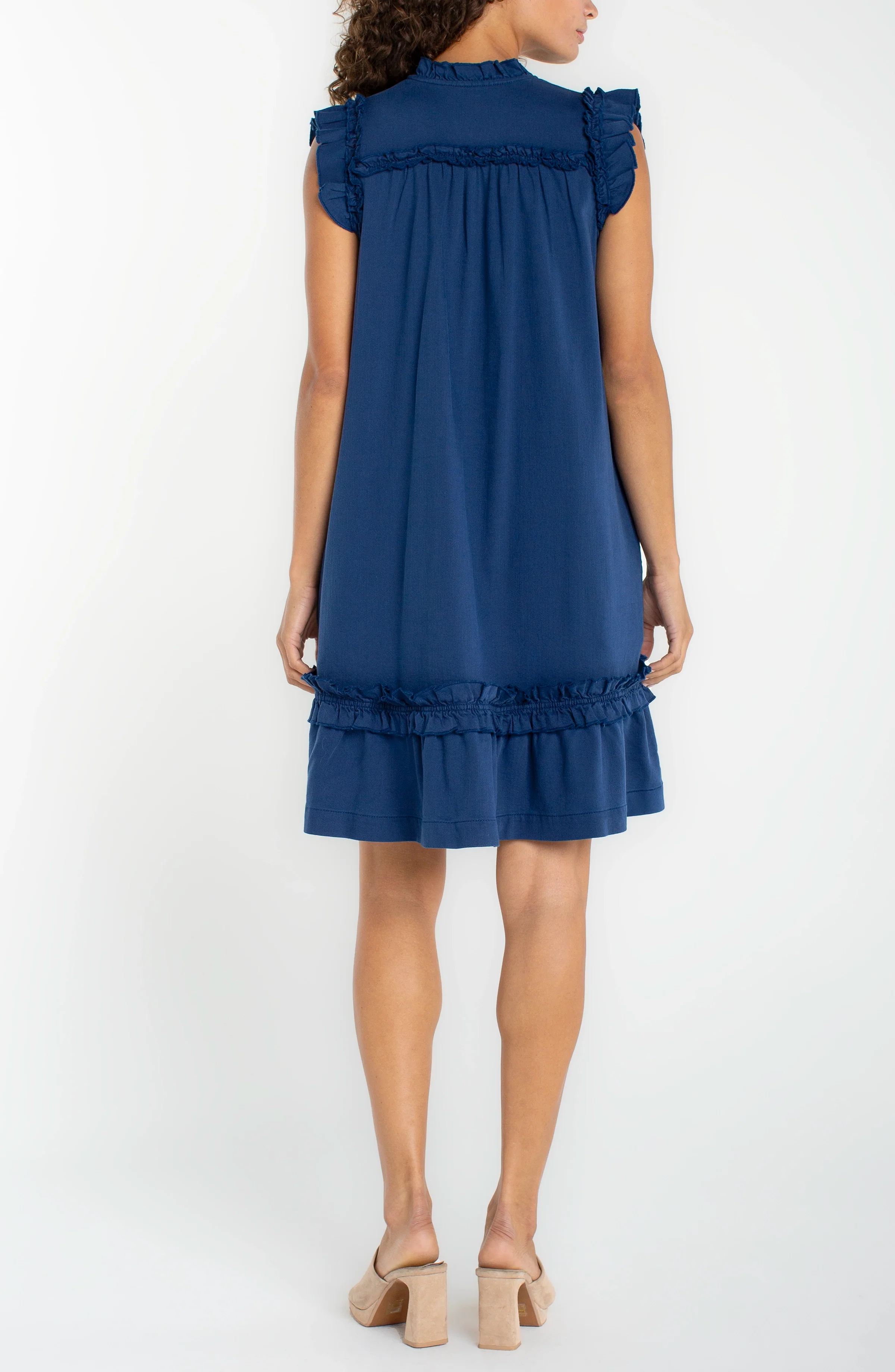 FLUTTER SLEEVE RUFFLED DRESS - Image 3