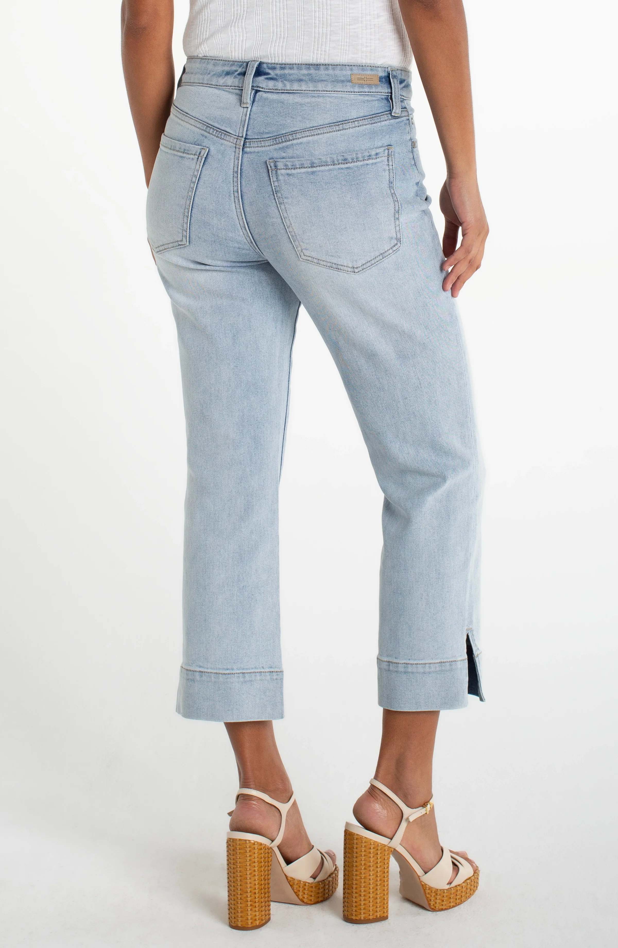 PETITE KENNEDY CROP STRAIGHT W/ WIDE HEM AND SLIT - Image 3