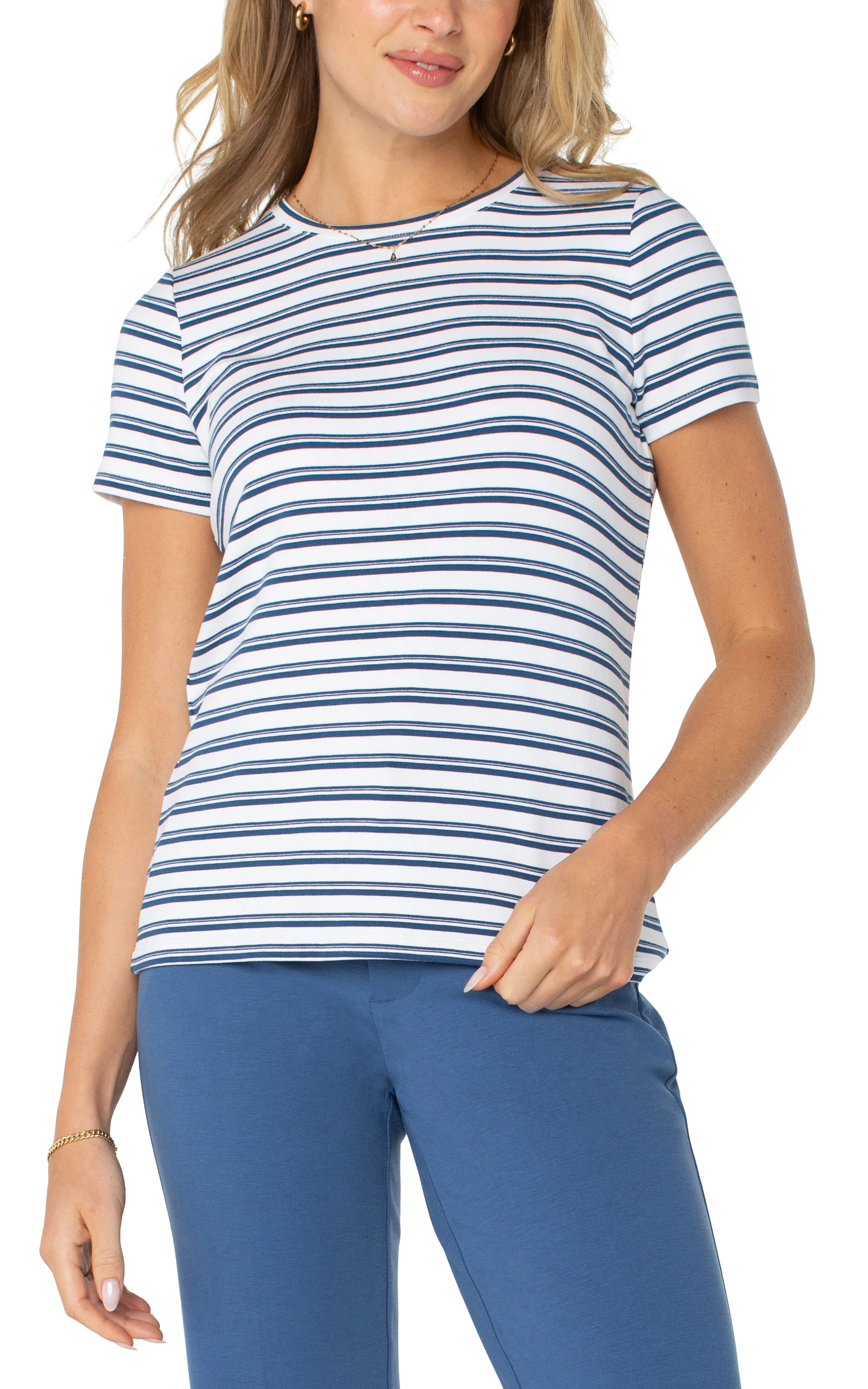 SHORT SLEEVE CREW NECK CLASSIC KNIT TEE - Image 3