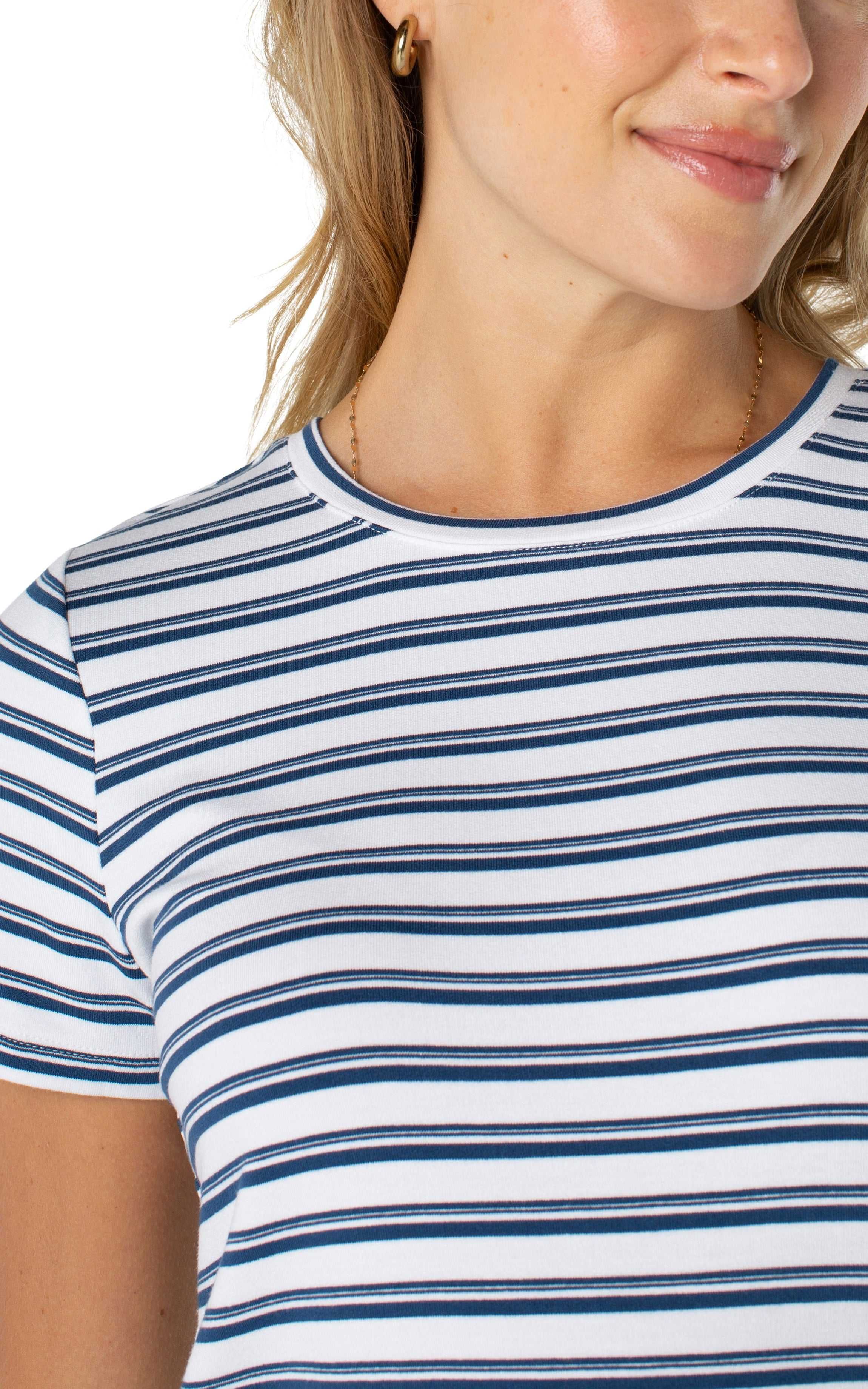 SHORT SLEEVE CREW NECK CLASSIC KNIT TEE - Image 4