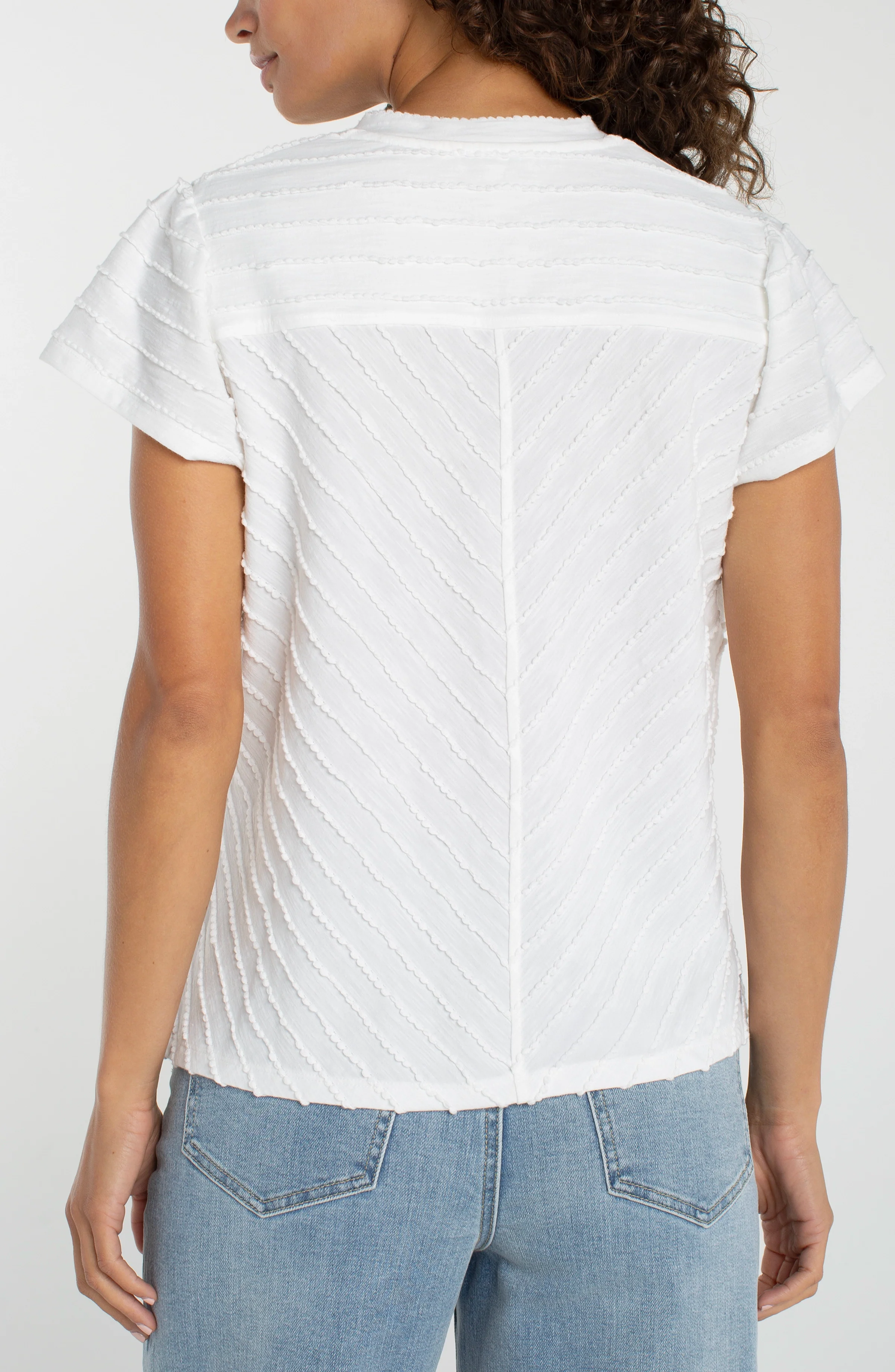 SHORT SLEEVE V-NECK KNIT TOP - Image 2