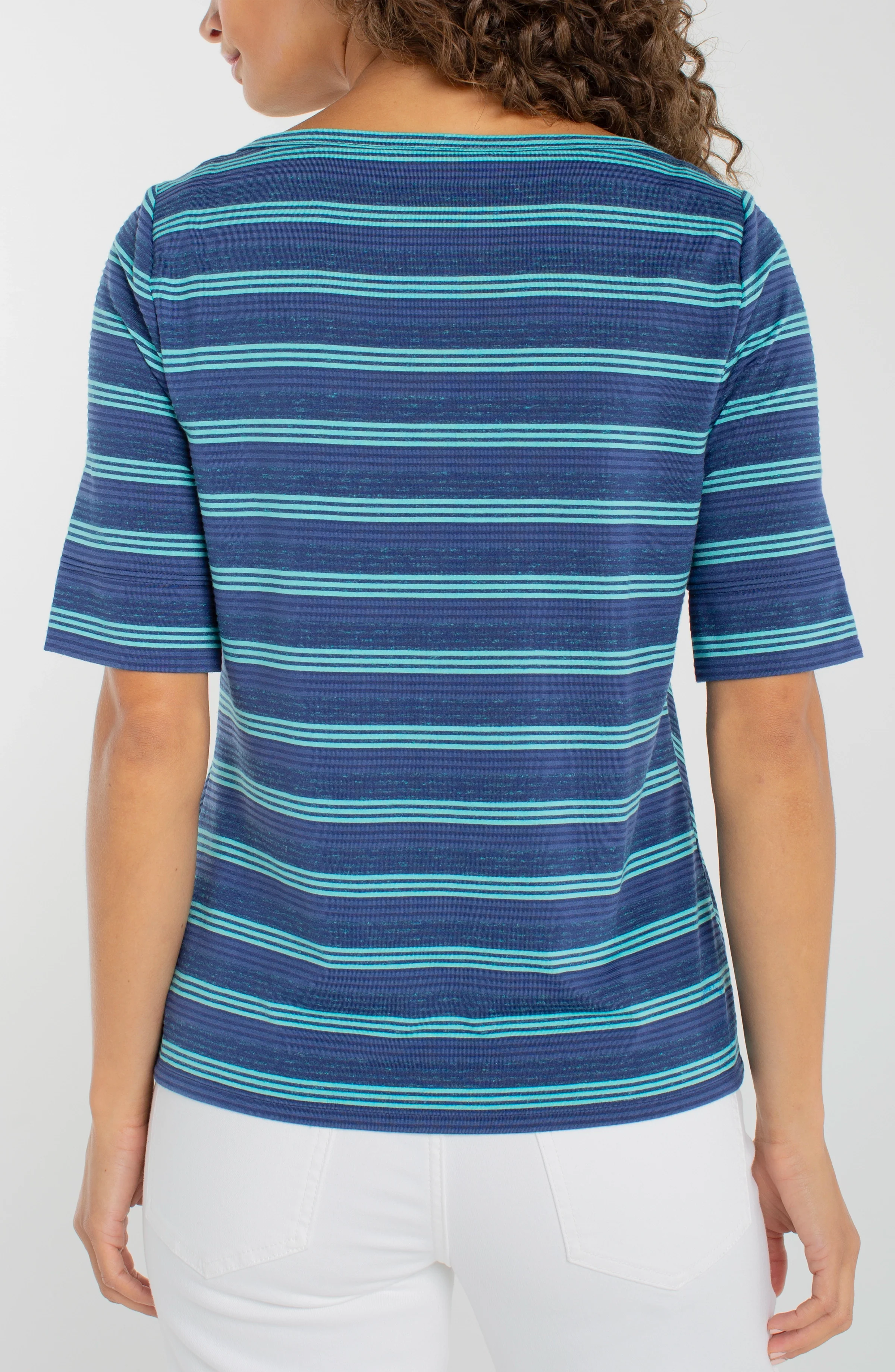 1/2 SLEEVE BOATNECK KNIT TOP - Image 3