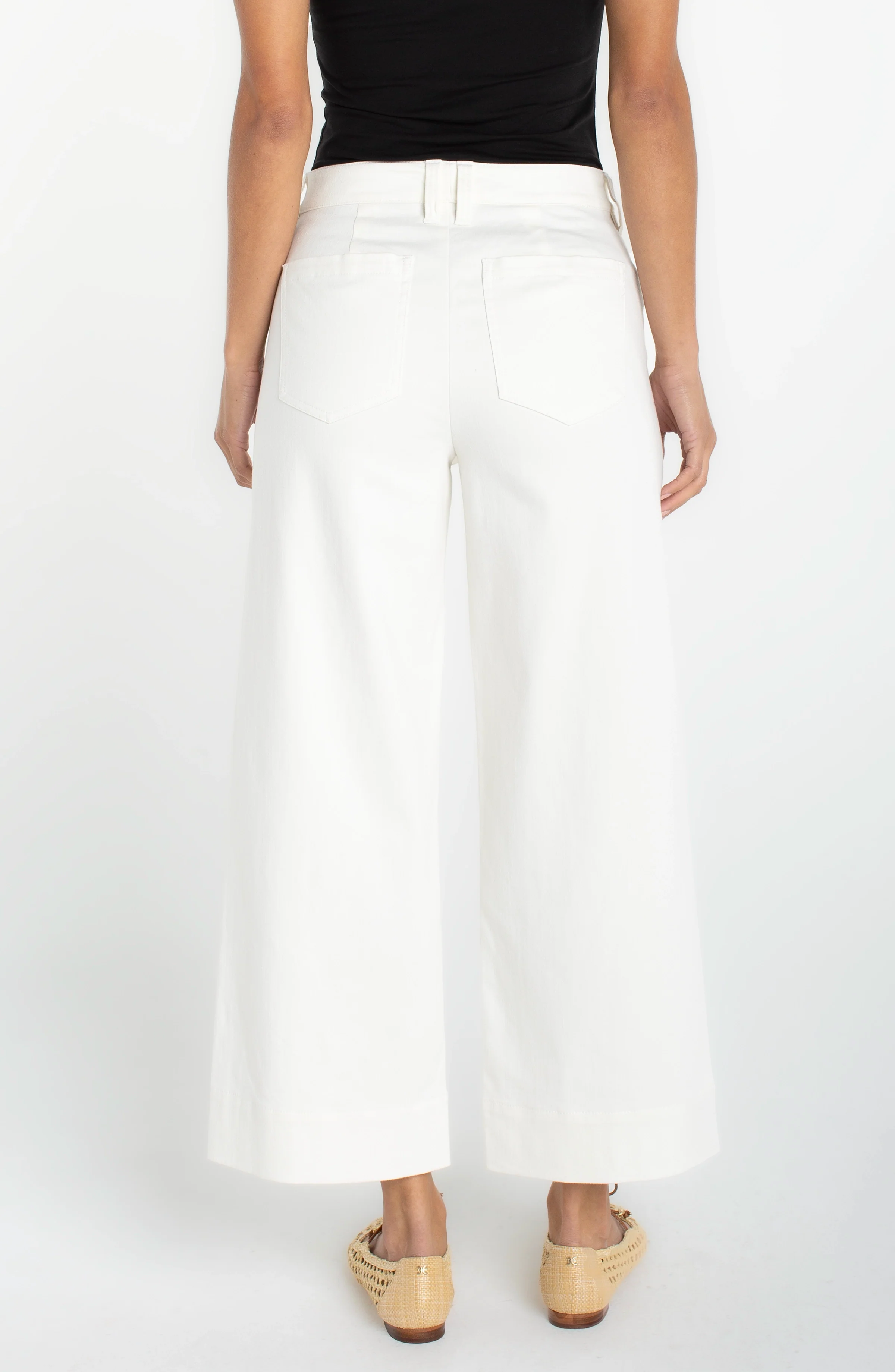 CROP WIDE LEG WITH WELT POCKETS - Image 2