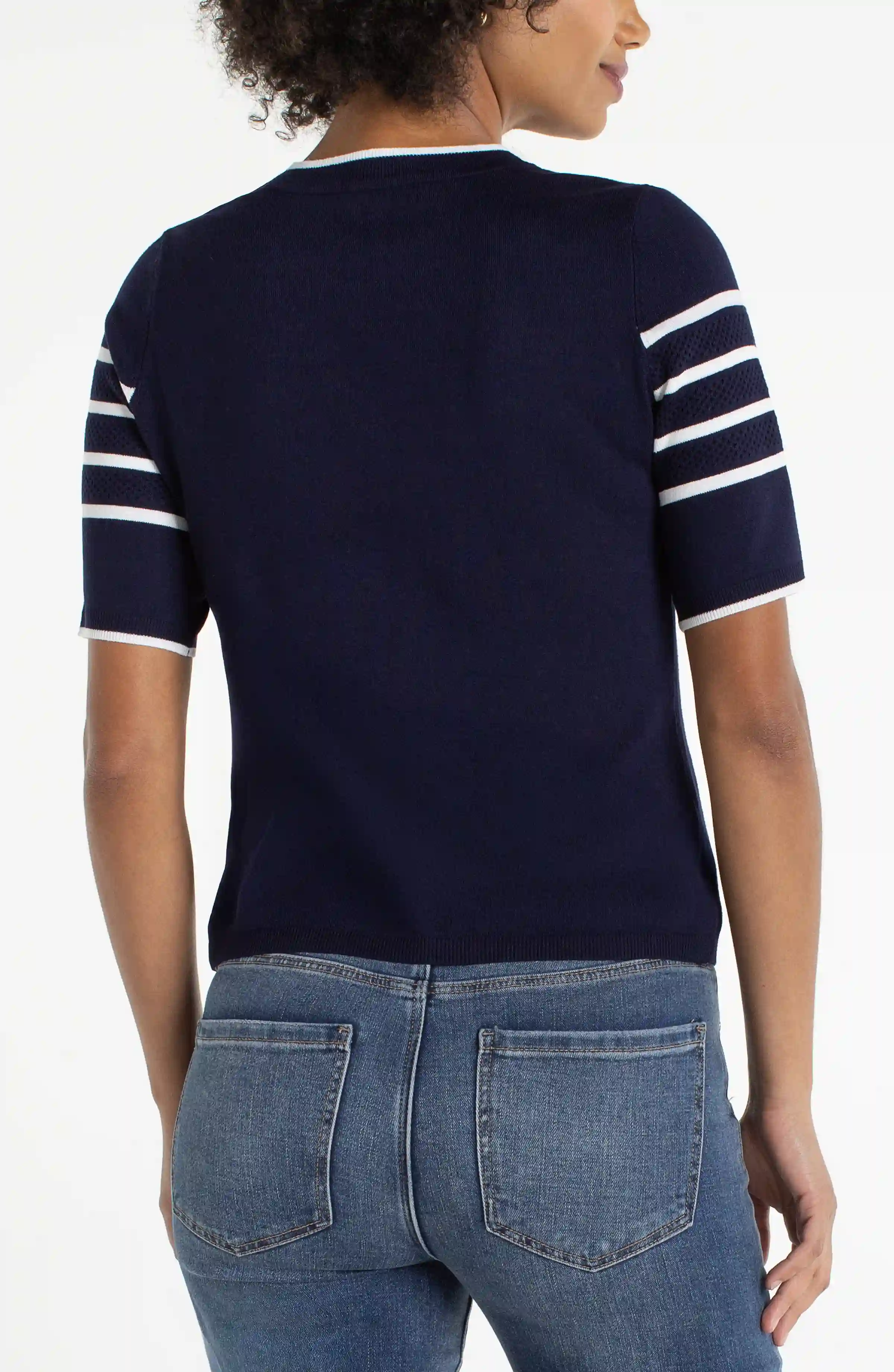 PETITE SHORT SLEEVE CREW NECK SWEATER - Image 3