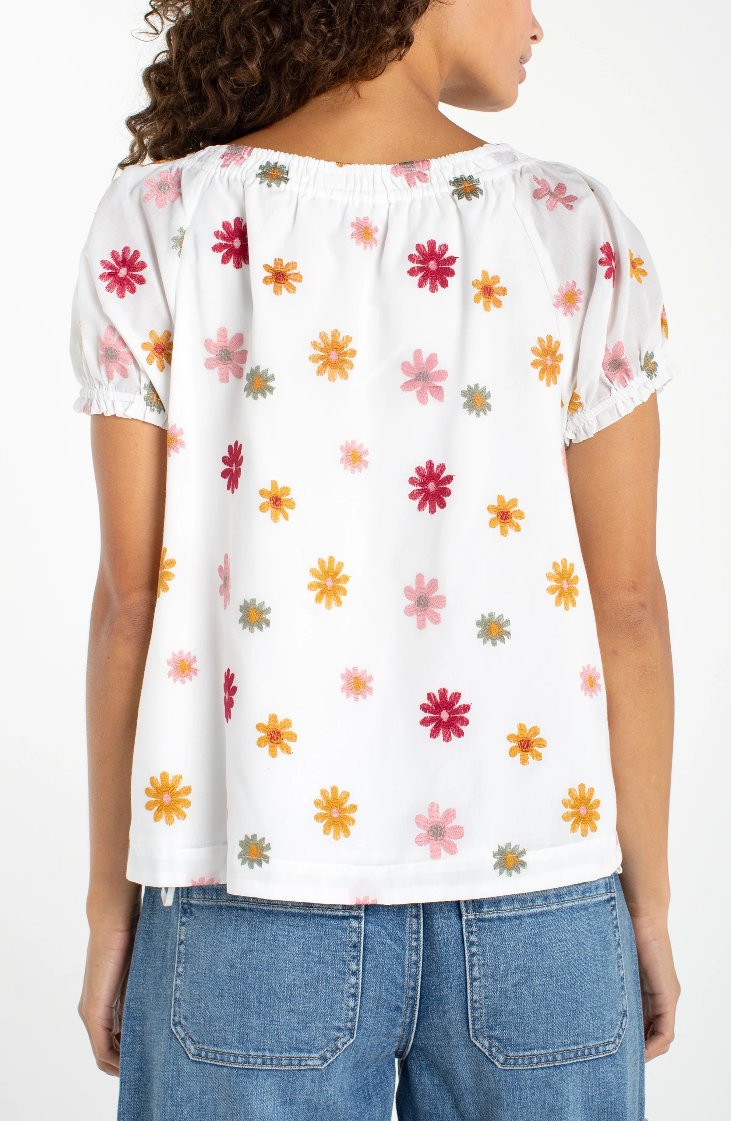 PETITE WOVEN TOP WITH FRONT TIE - Image 3