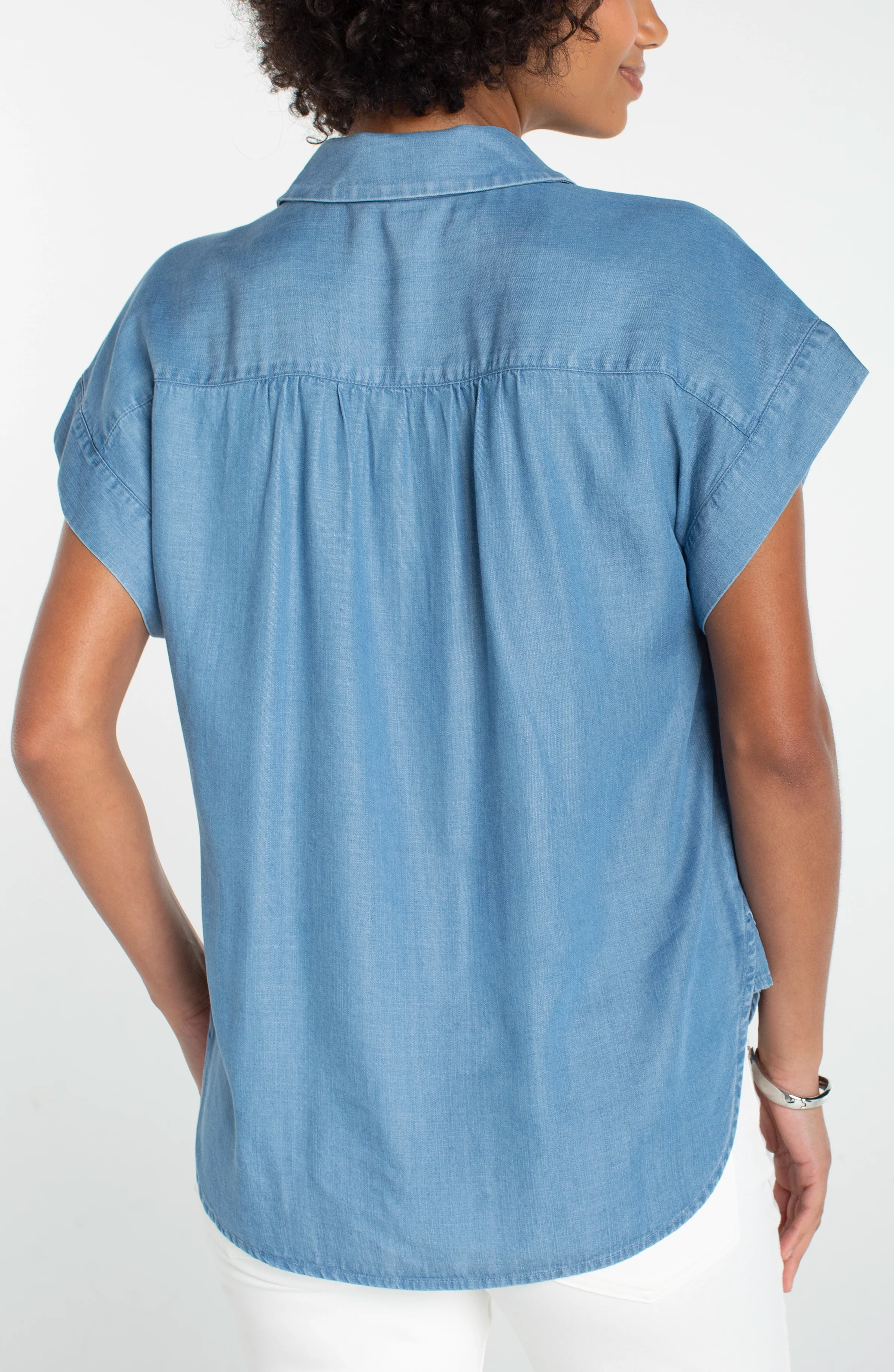 POPOVER SHIRT WITH SHIRRING - Image 2