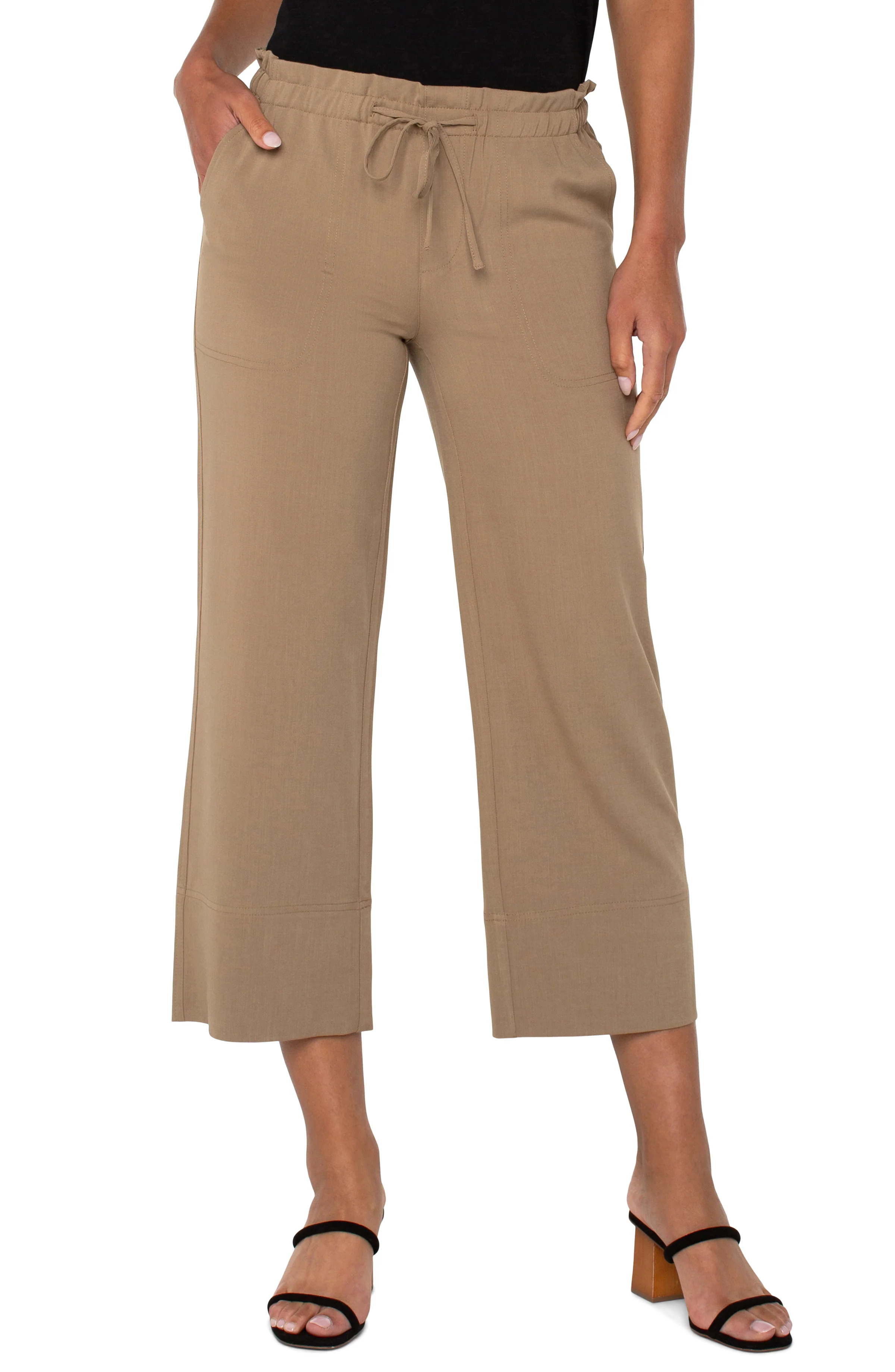 PULL-ON TIE WAIST WIDE LEG ANKLE - Image 4