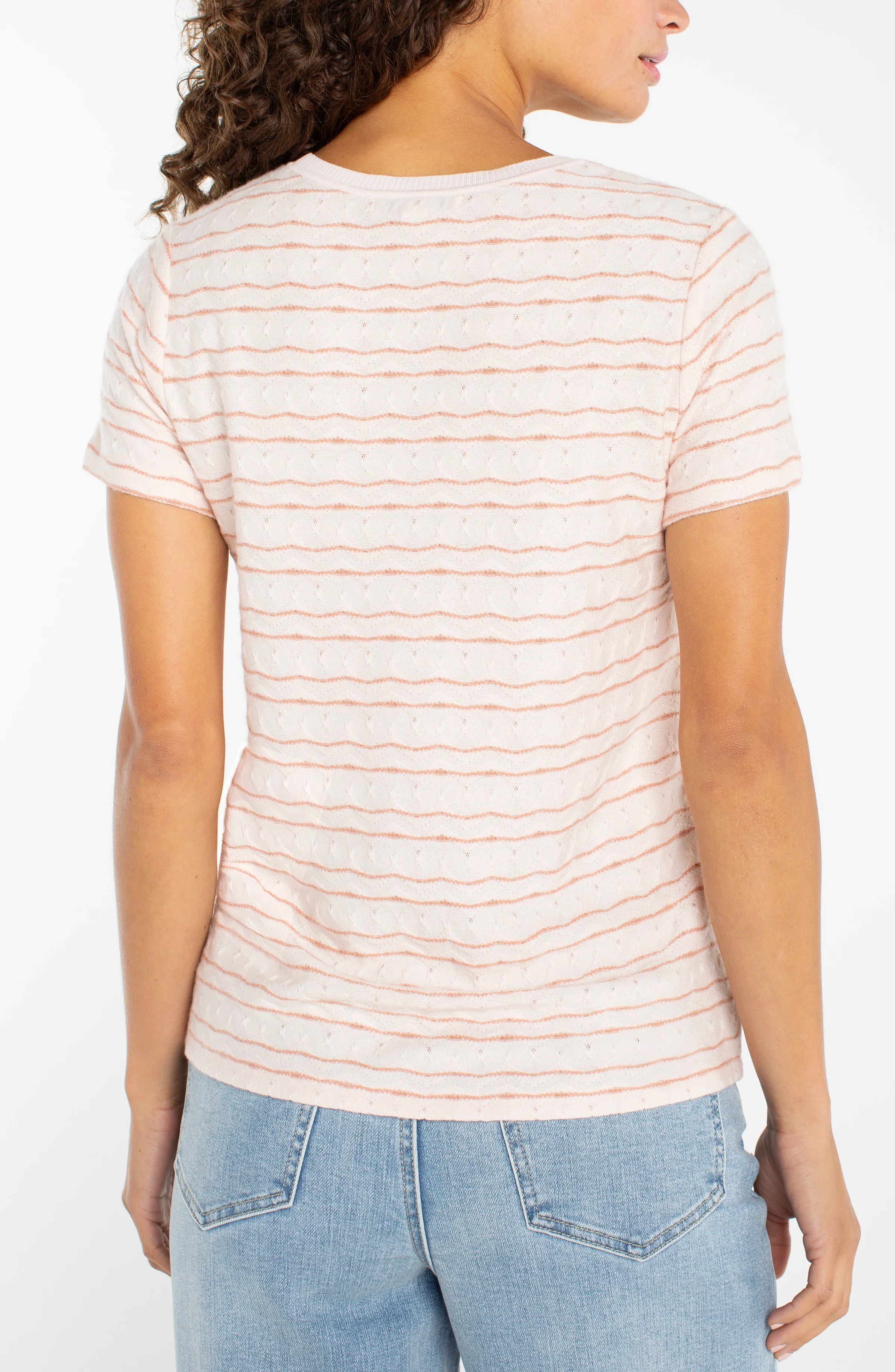 SHORT SLEEVE CREW NECK KNIT TEE - Image 2