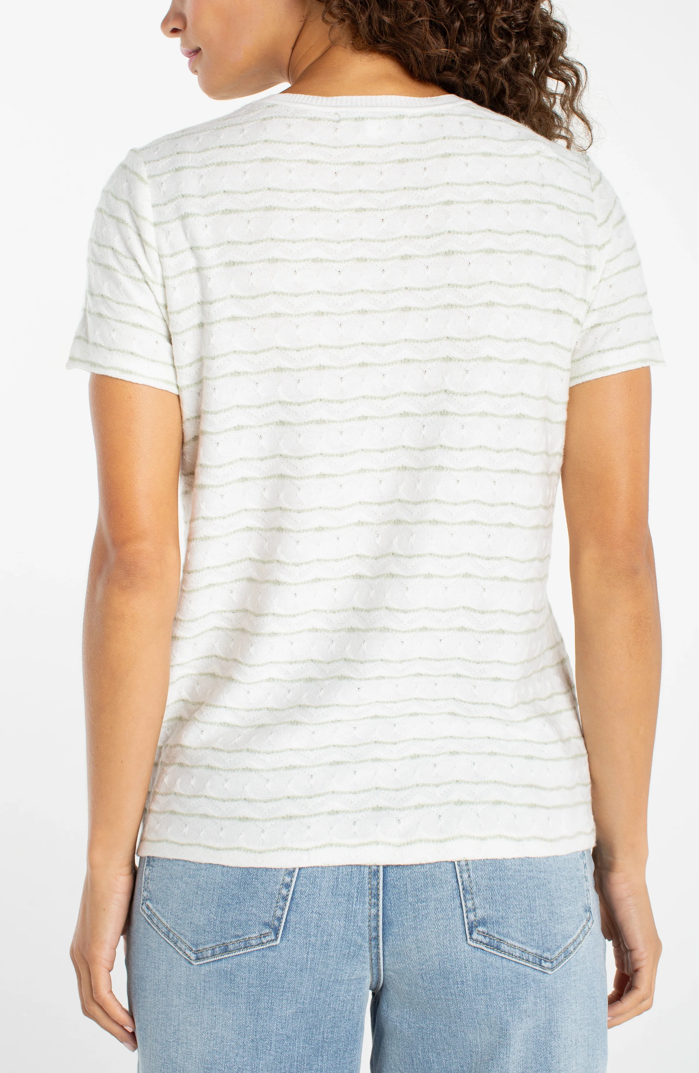 PETITE SHORT SLEEVE CREW NECK KNIT TEE - Image 3