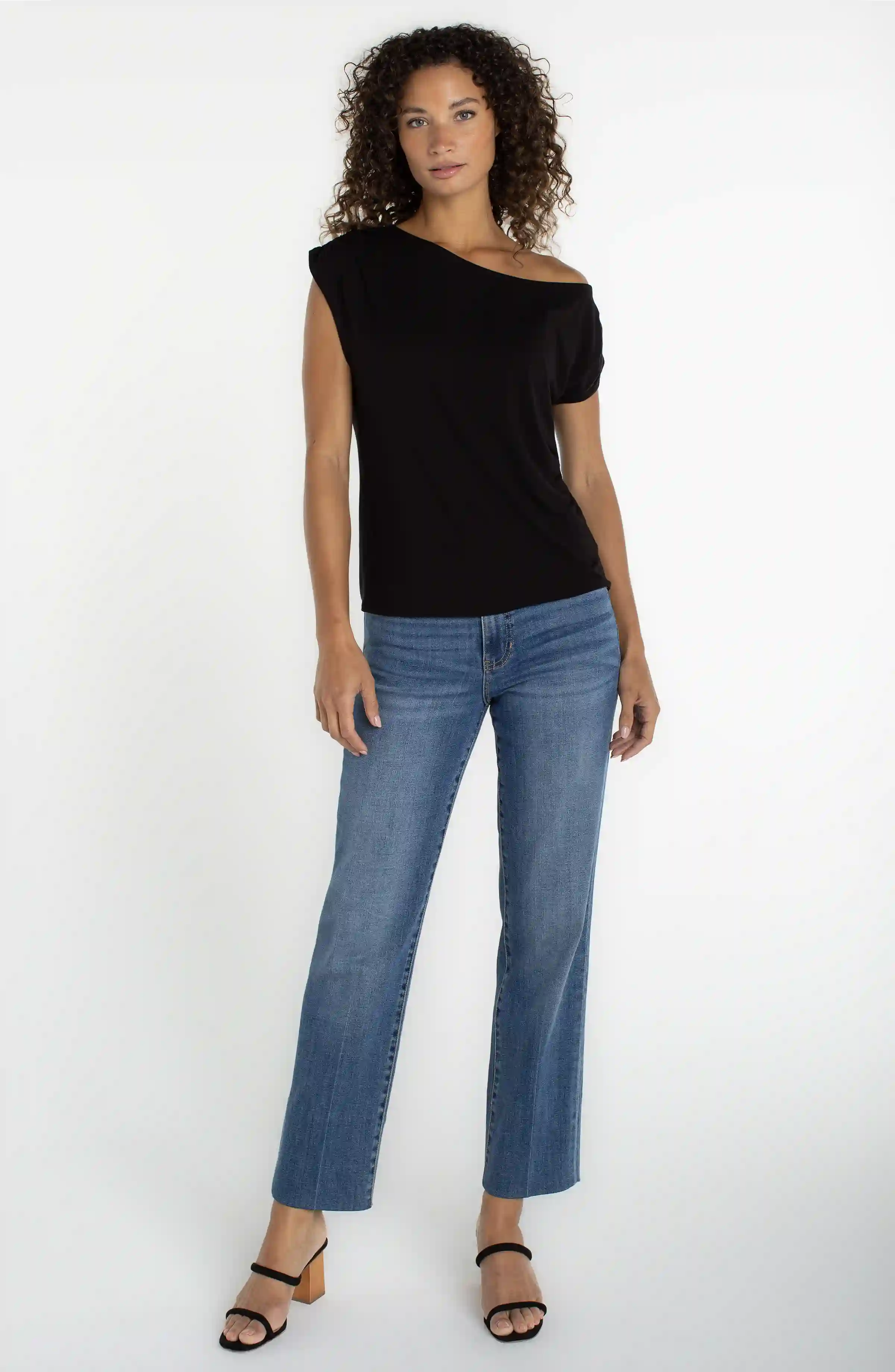 PETITE ASYMMETRICAL OFF SHOULDER KNIT TOP - Image 3