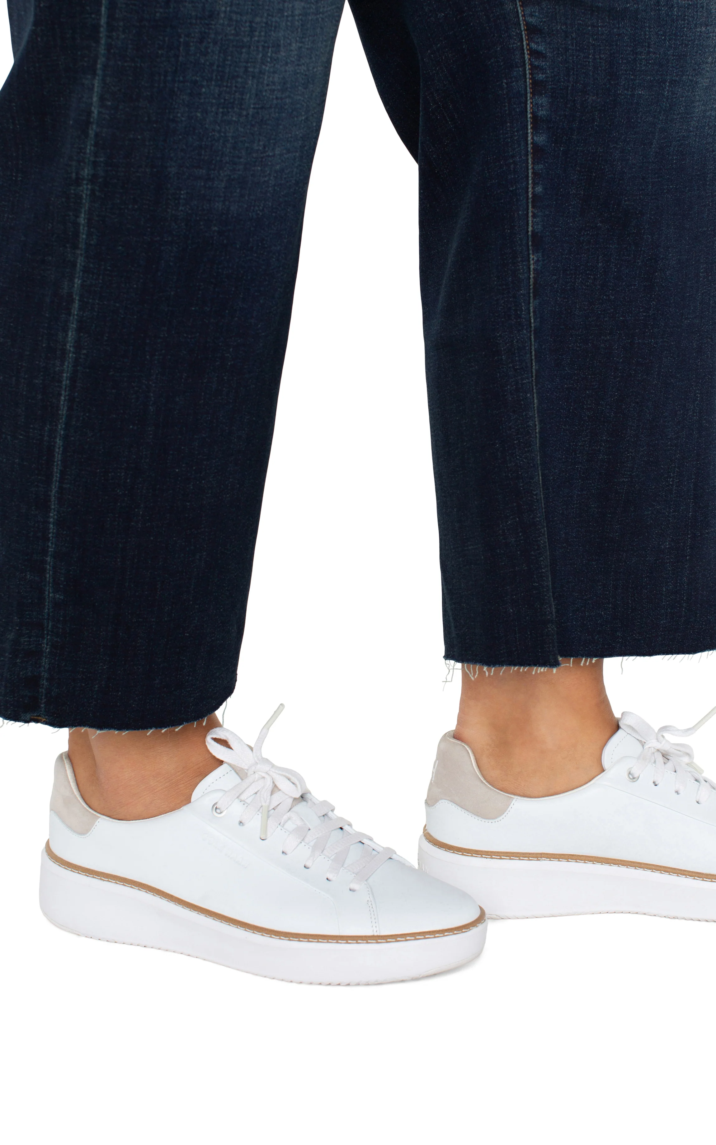 STRIDE HIGH RISE CROP WITH WIDE CUT HEM - Image 4