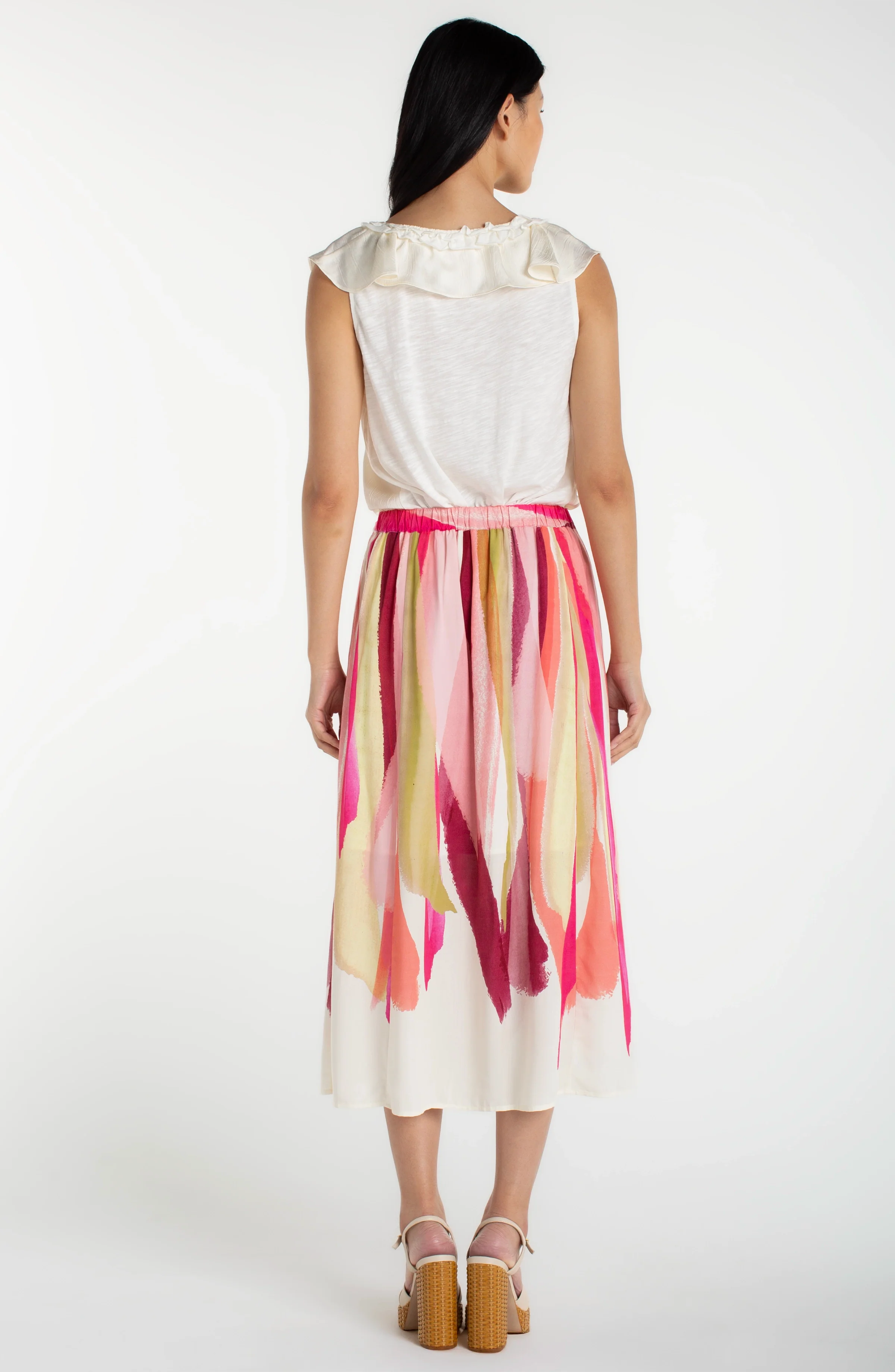 PULL ON WOVEN MAXI SKIRT - Image 3